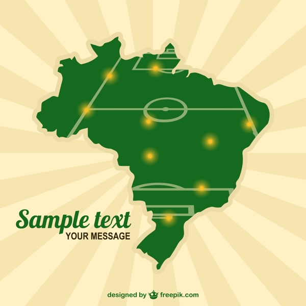 矢量巴西素材地图