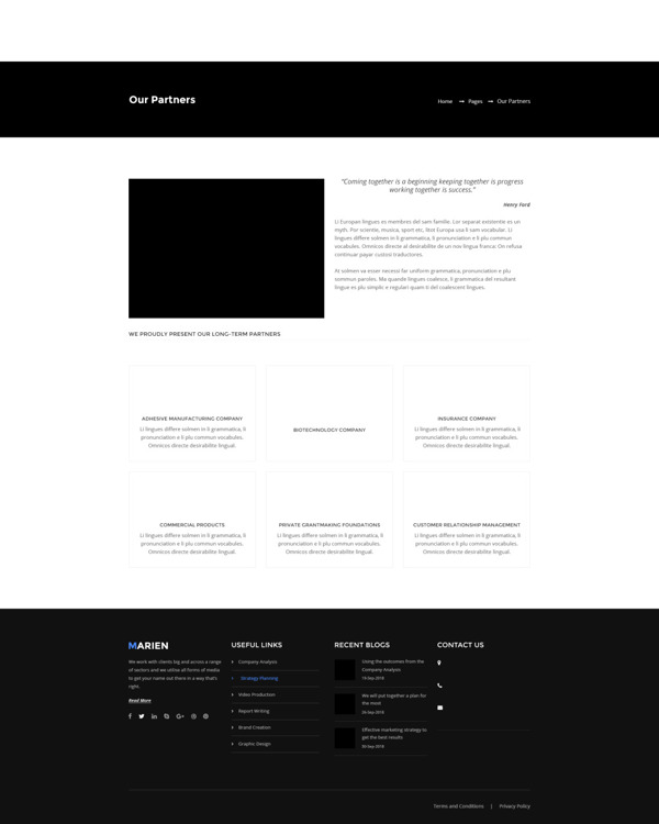 高级黑白底色网页界面PSD模板