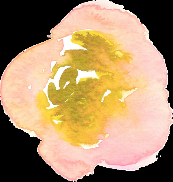 水墨艺术花卉透明素材