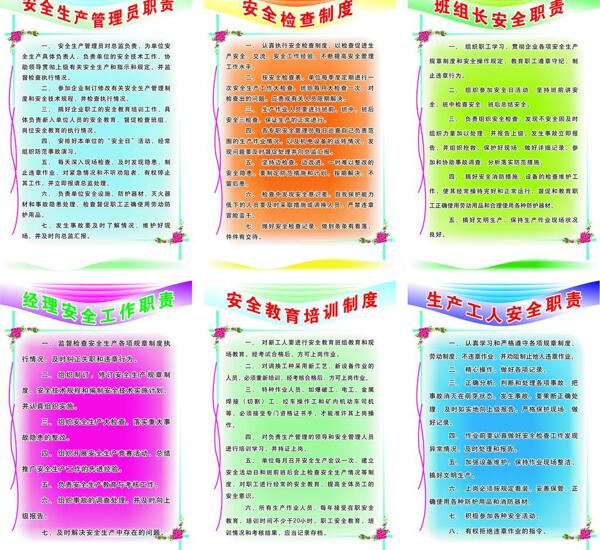 企业安全制度展板图片