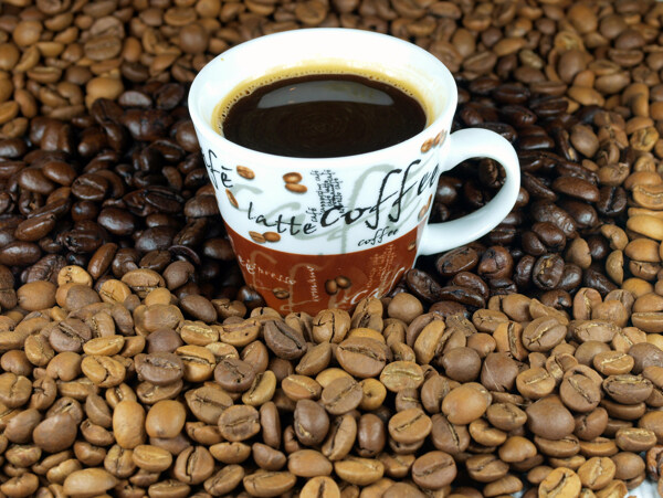 咖啡咖啡豆图片