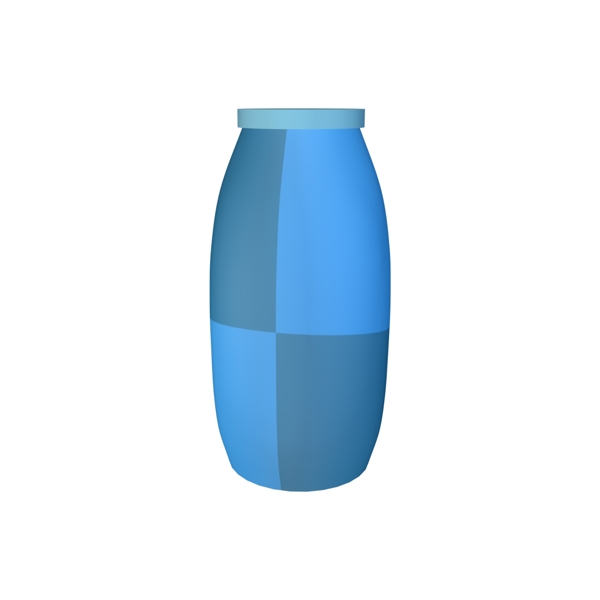 生活用品蓝色水杯C4D水杯渐变水杯