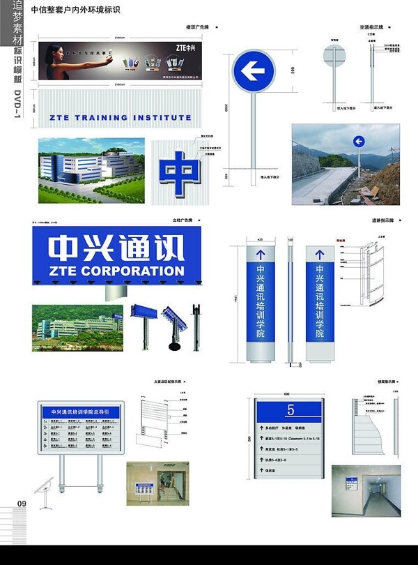 中信整套户外环境标识图片