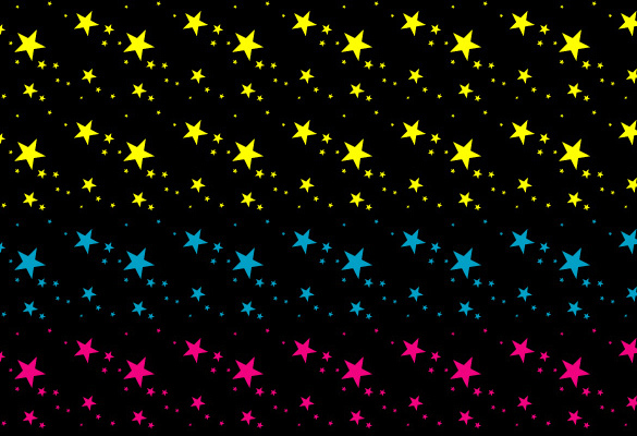 3颗明亮的星星在黑色JPG模式设置