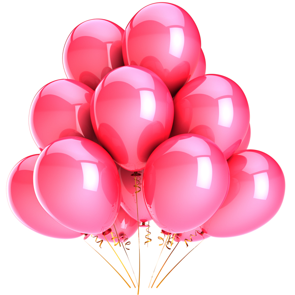 漂亮的粉色气球