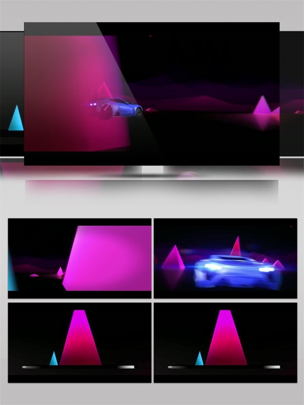 紫色光束舞台高清视频素材