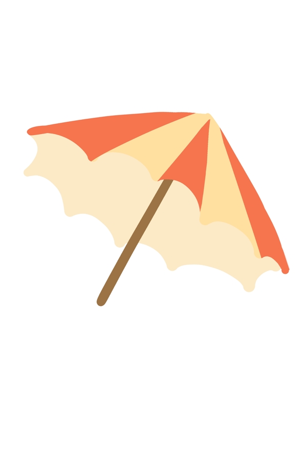 夏季红色遮阳伞PNG