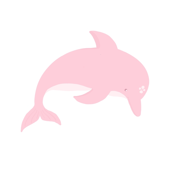 粉色卡通海豚