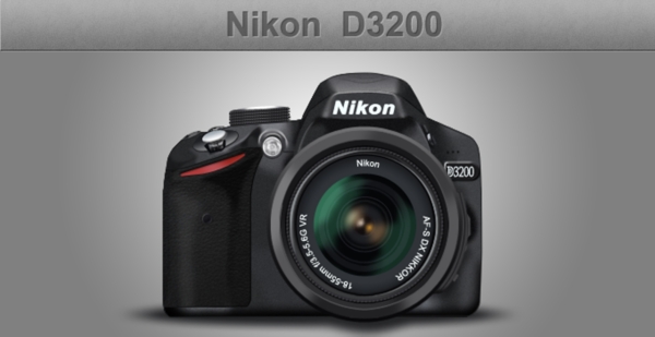 详细的尼康D3200相机图标psd