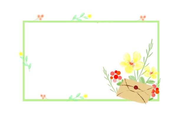 野花的春天装饰框