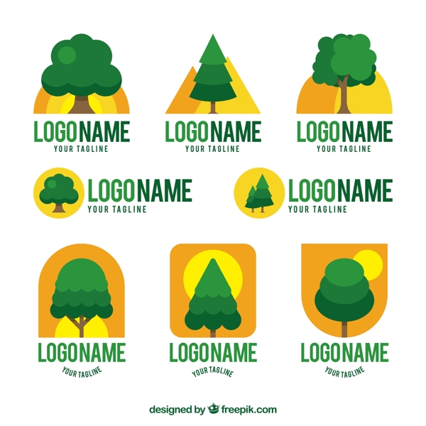 创意绿色树木标志