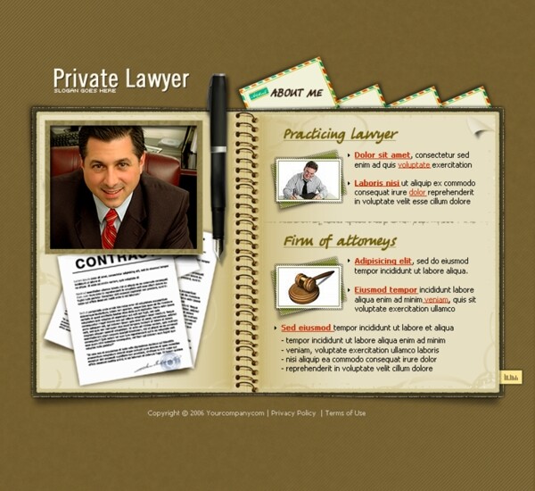私人律师服务网站模板