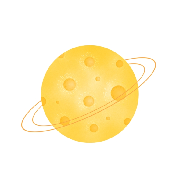 简约黄色科技行星元素设计