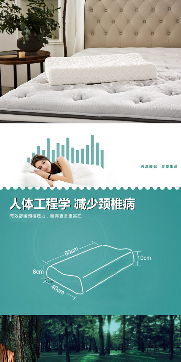 淘宝电商家具用品枕头乳胶枕详情页psd模板