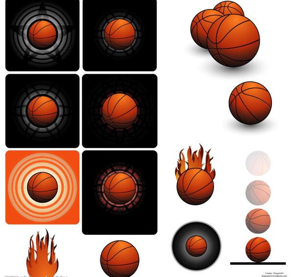 篮球矢量图图片
