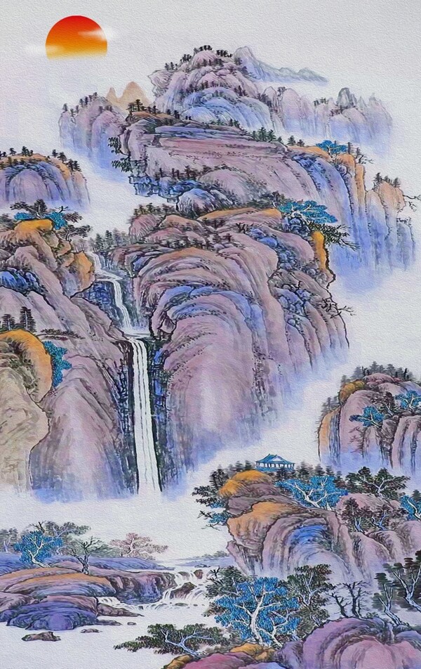 中式装饰国画山水