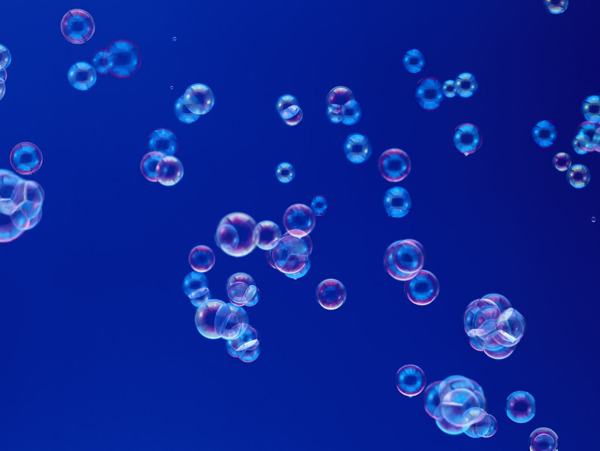 气泡泡沫蓝色背景素材图片