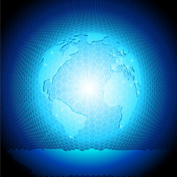 商务科技未来蓝色光晕主图背景