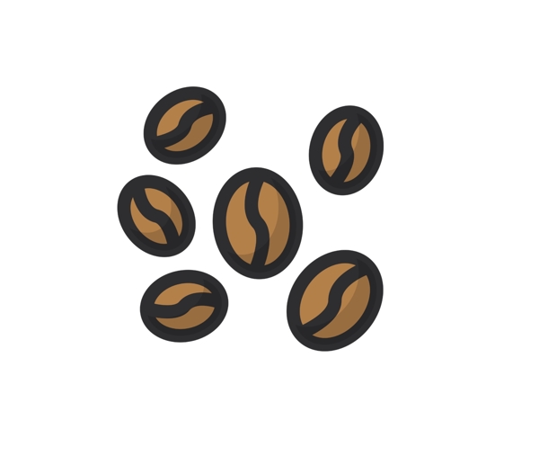 褐色的咖啡豆