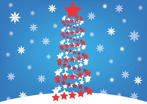 星星做成的圣诞树背景图案