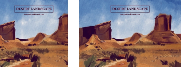 水彩画的沙漠背景