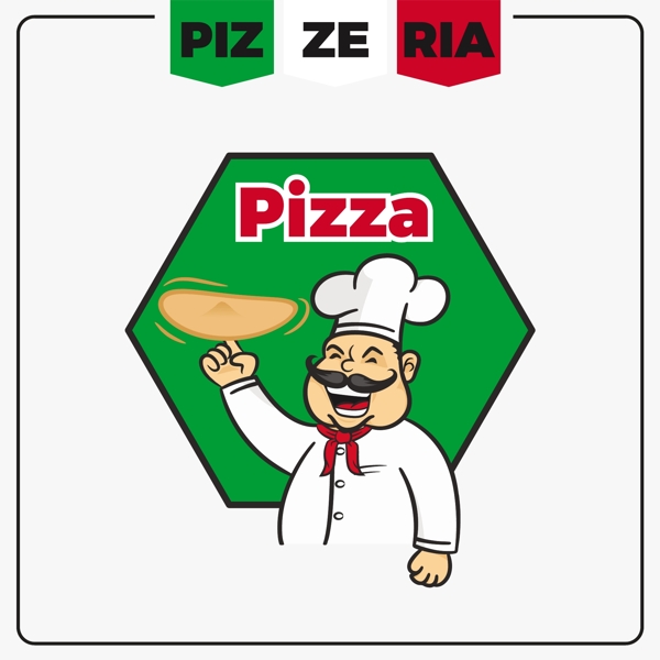 比萨店logo模板