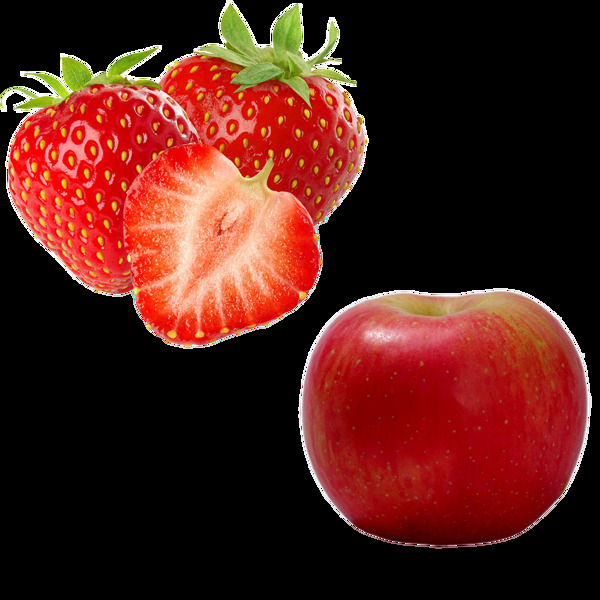 草莓和苹果高清素材