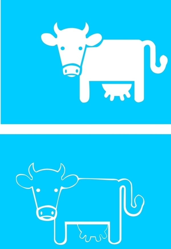 奶牛矢量图图片