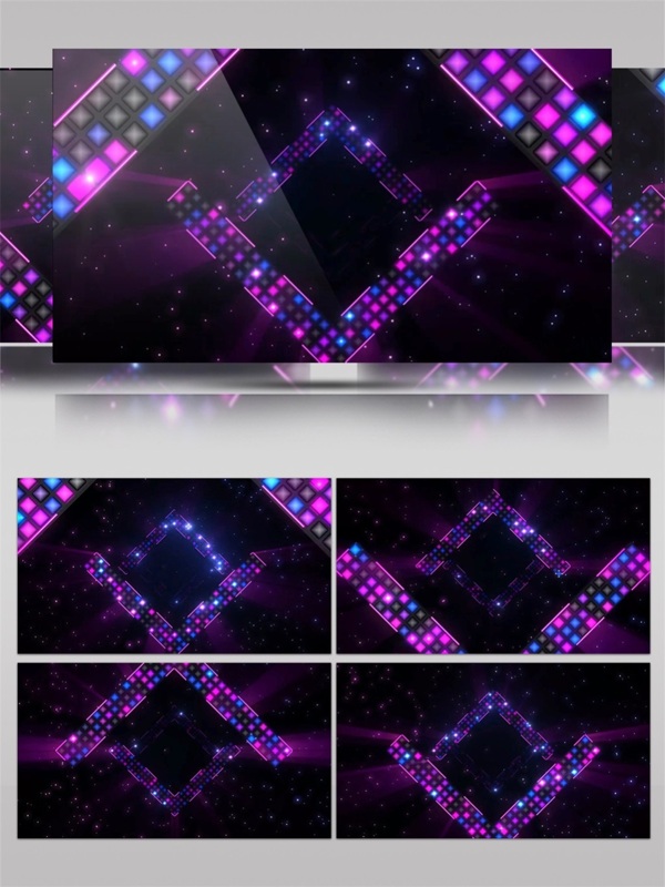 紫色led灯光高清视频素材