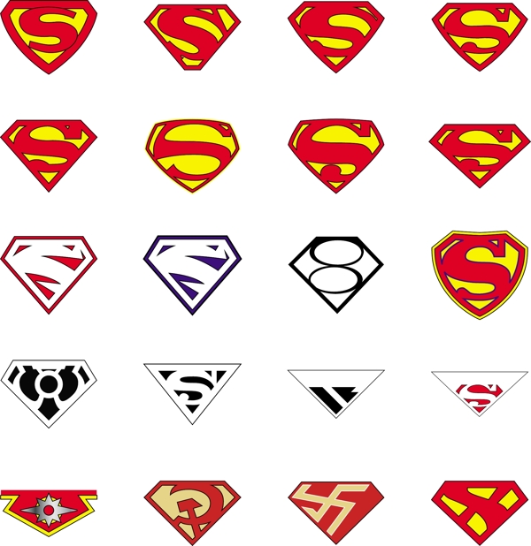 超人标志的各种变形设计