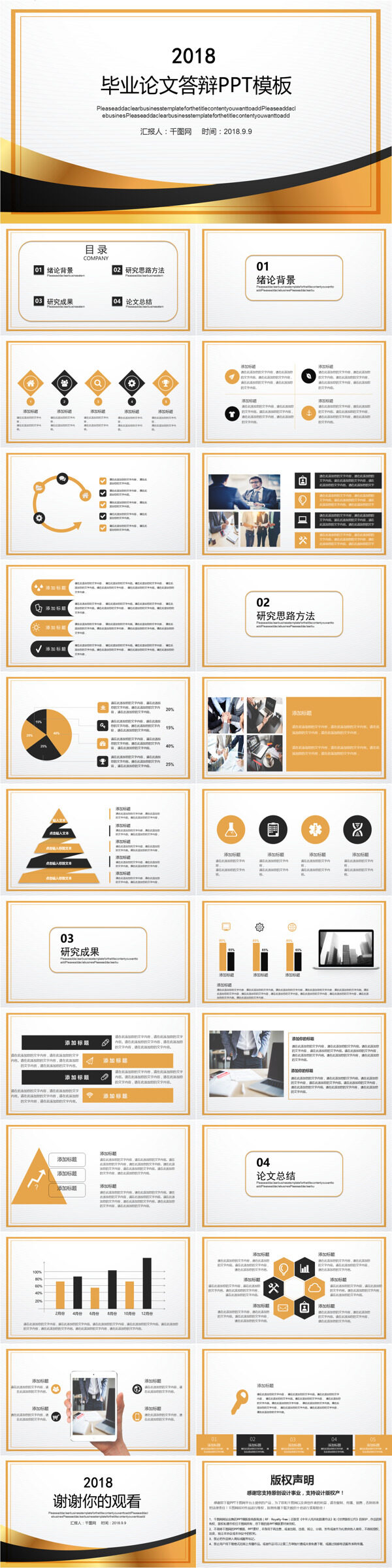 2018毕业论文答辩PPT模板