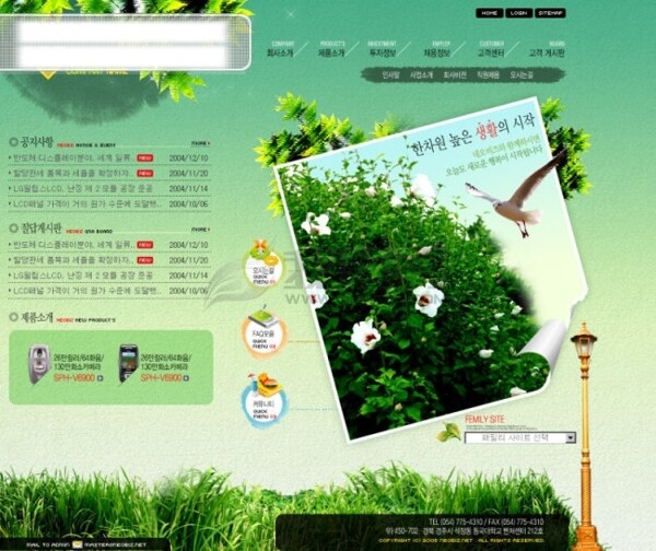 韩国网站PSD分层模板