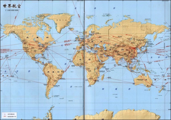 世界航空地图