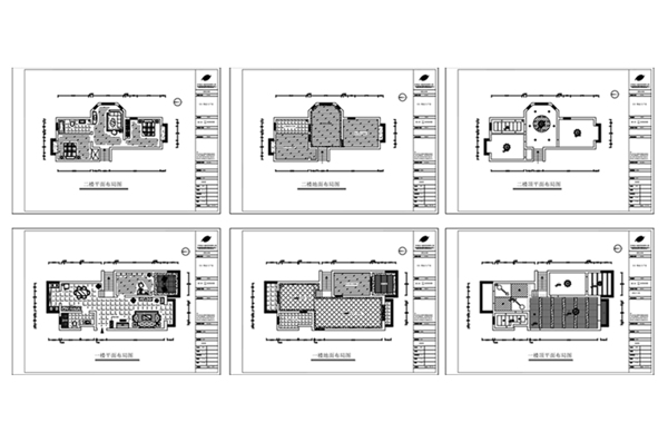 欧式风格两房户型CAD施工图