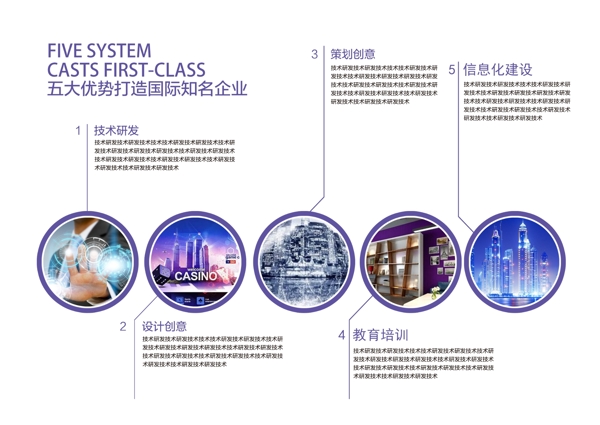 紫色清新简约科技公司企业宣传画册设计