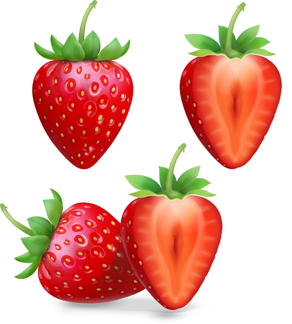 草莓矢量图