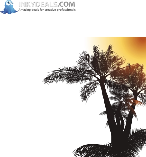 热带季度背景插图背景海报
