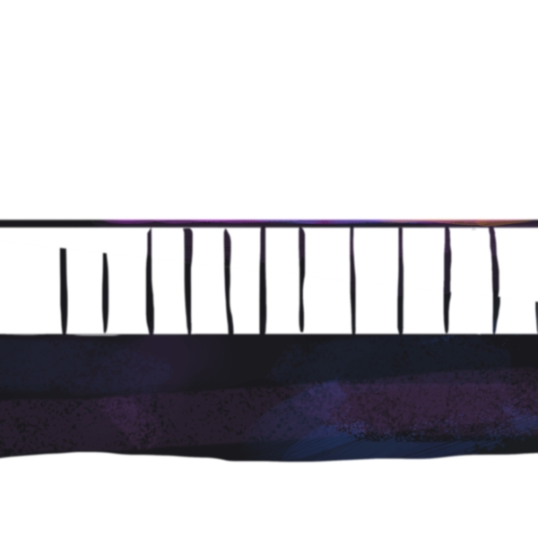 一个紫色的桥栏免抠图