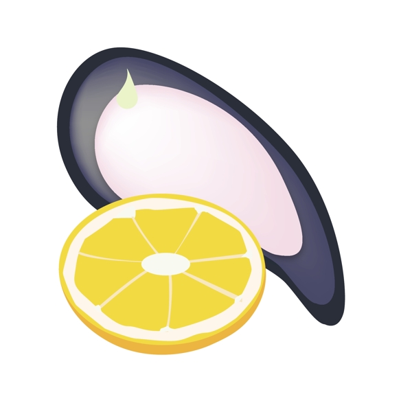 美味的食材柠檬插画