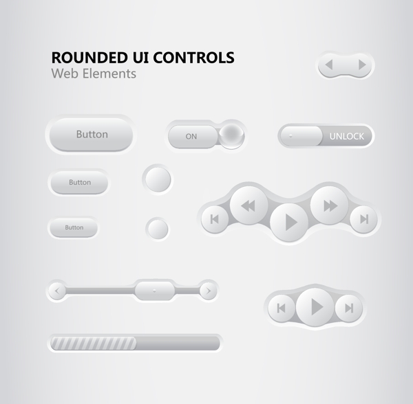 圆形的UI控件的Web元素