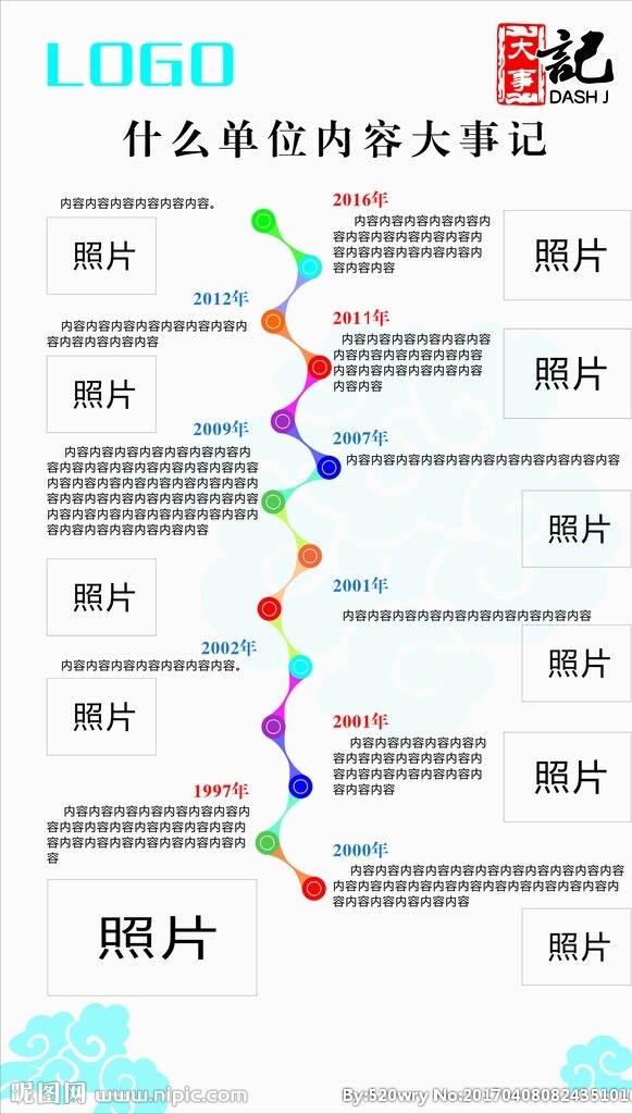 大事记模板祥云