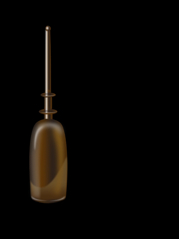 针筒棕色瓶子