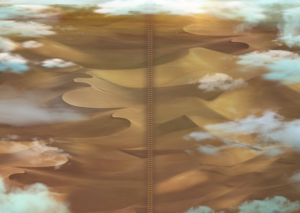 鸟瞰沙漠分层效果图