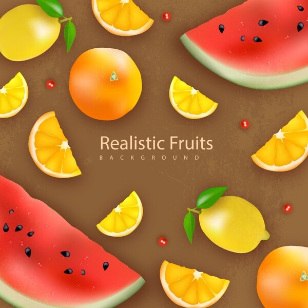 写实美味的水果海报背景