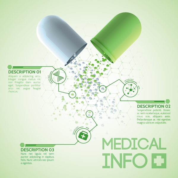 创新的医疗信息设计矢量图02