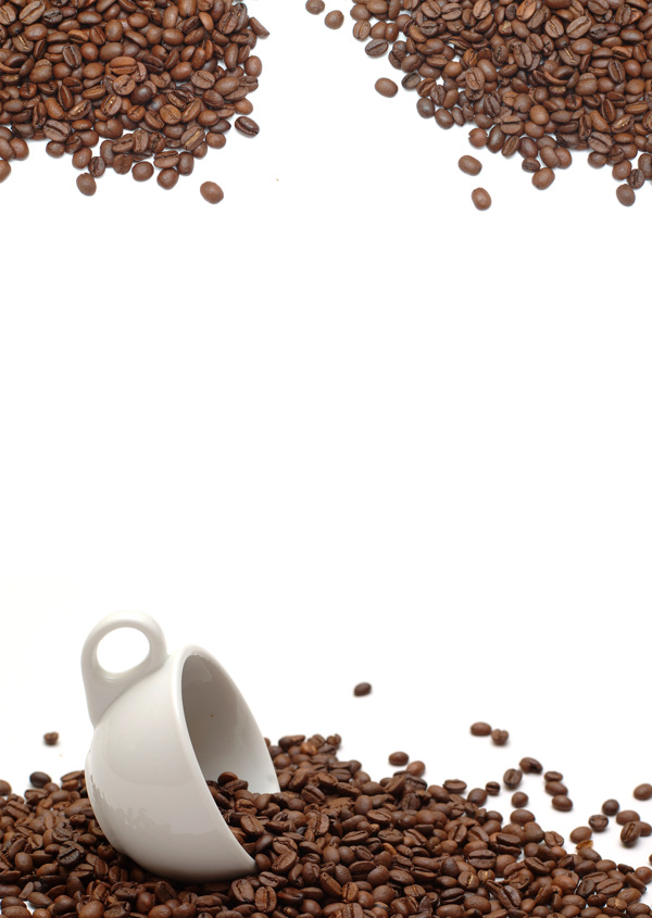 咖啡豆咖啡杯高清图片3