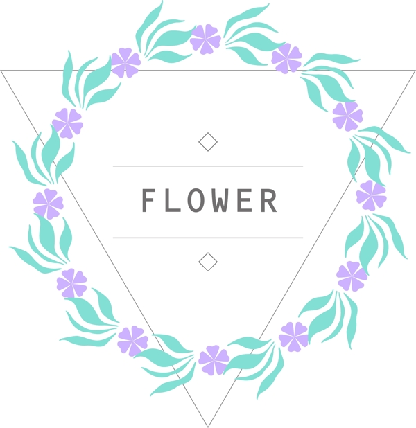 手绘小清新花卉边框可商用元素