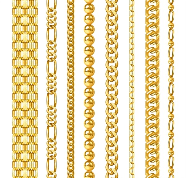 金色锁链矢量素材