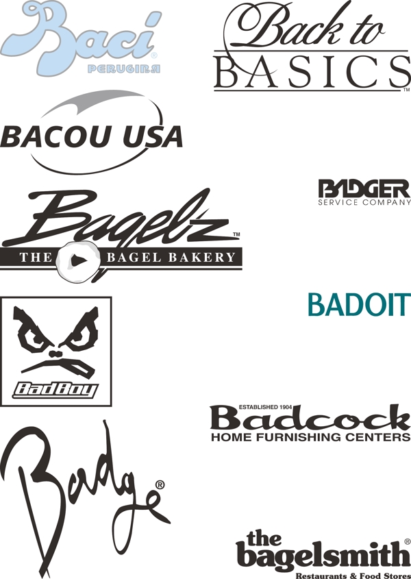 bacbad开头logo标志图片