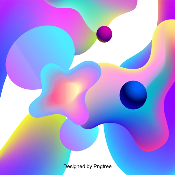 抽象彩色几何梯度流体技术图案